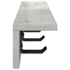vidaXL Wandmontierter nachttisch Beton Grau 40 x 10,5 x 10,5 cm