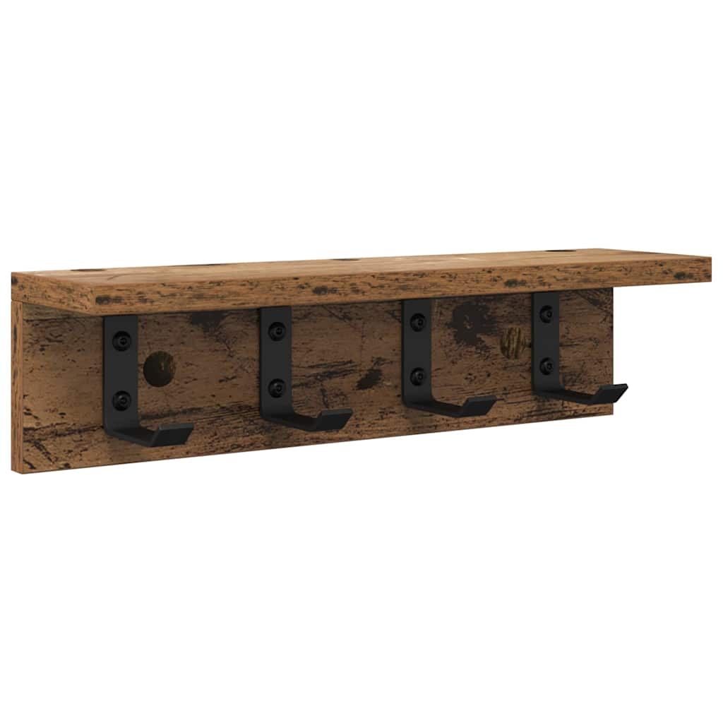 vidaXL Wandmontierter nachttisch Altholz 40 x 10,5 x 10,5 cm