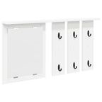 vidaXL Wandmontierter Kleiderständer mit Regal Weiß 85 x 10 x 45 cm