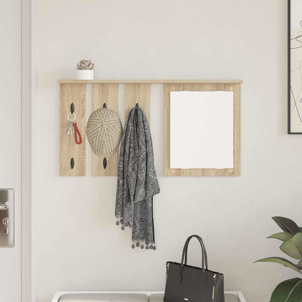 vidaXL Wandmontierter Kleiderständer Sonoma-Eiche 85 x 10 x 45 cm