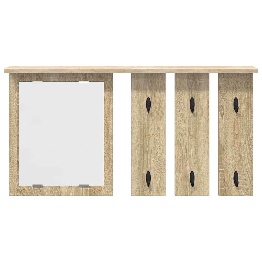 vidaXL Wandmontierter Kleiderständer Sonoma-Eiche 85 x 10 x 45 cm