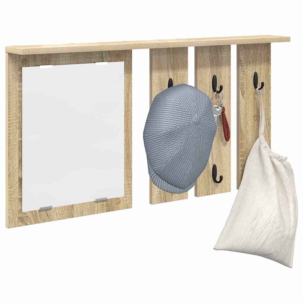 vidaXL Wandmontierter Kleiderständer Sonoma-Eiche 85 x 10 x 45 cm