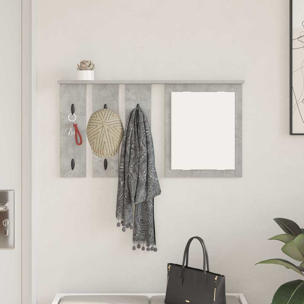 vidaXL Wandmontierter Kleiderständer Betongrau 85 x 10 x 45 cm