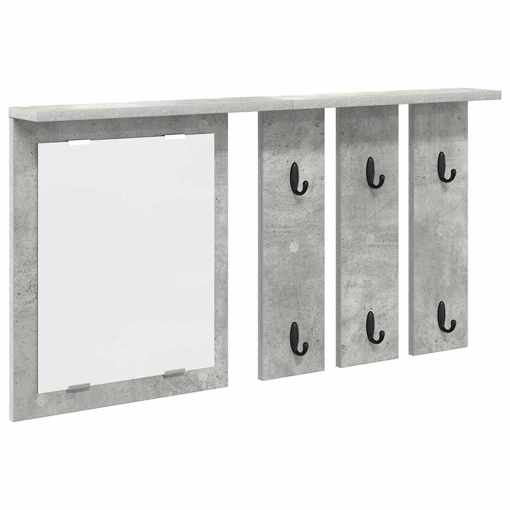 vidaXL Wandmontierter Kleiderständer Betongrau 85 x 10 x 45 cm