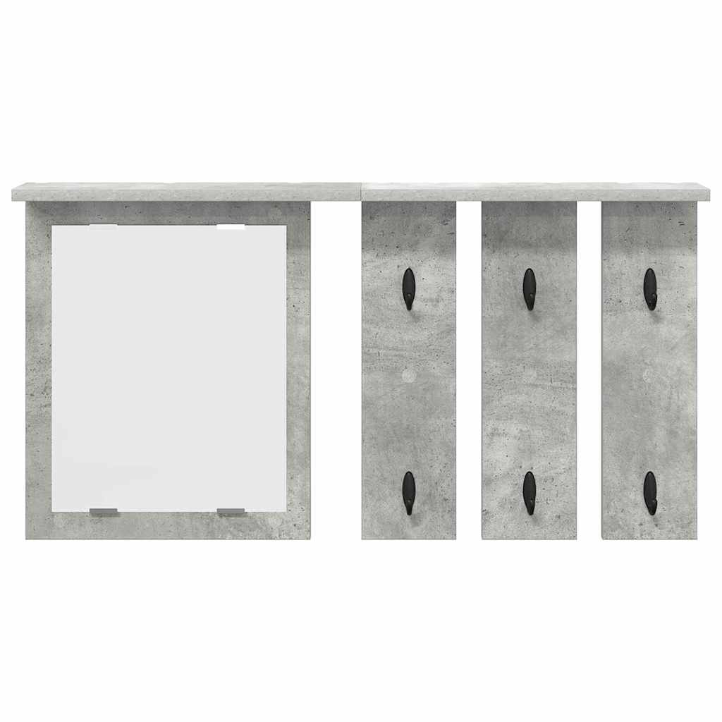 vidaXL Wandmontierter Kleiderständer Betongrau 85 x 10 x 45 cm