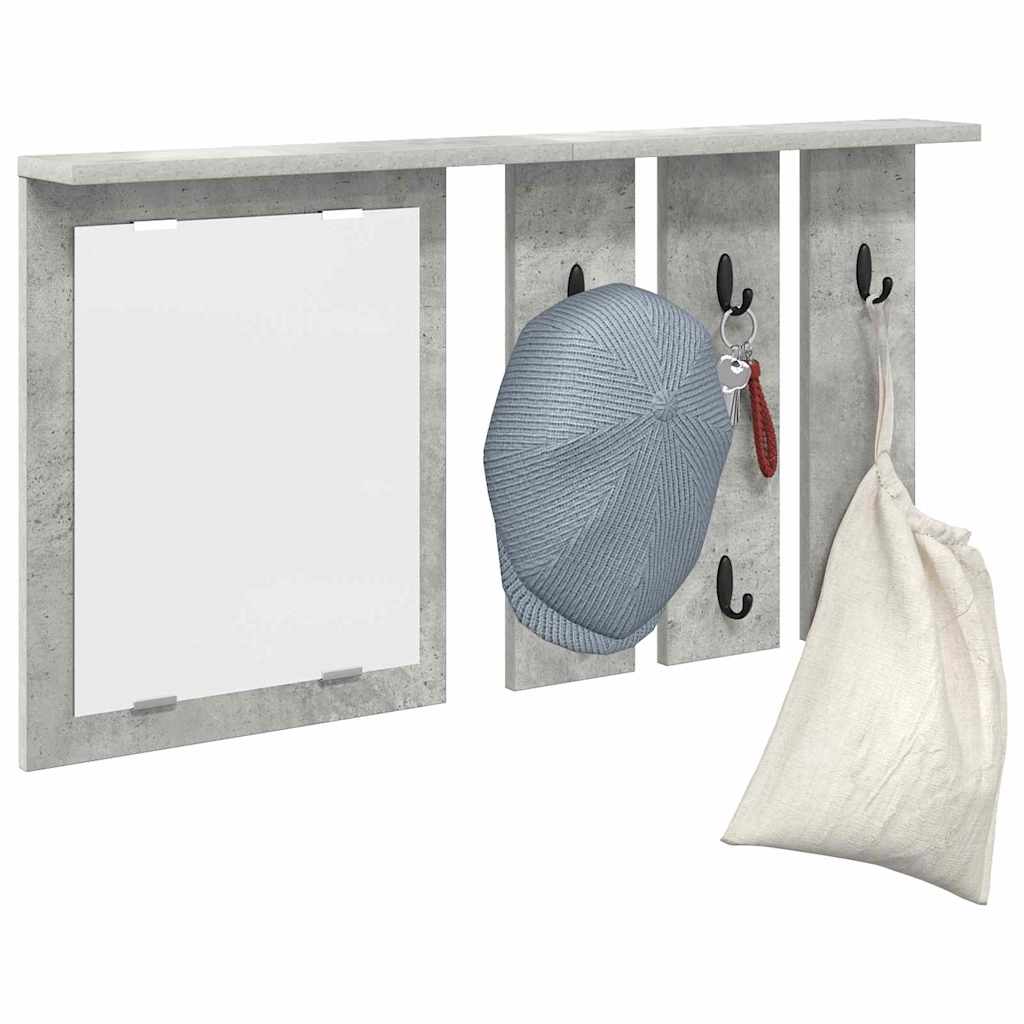 vidaXL Wandmontierter Kleiderständer Betongrau 85 x 10 x 45 cm