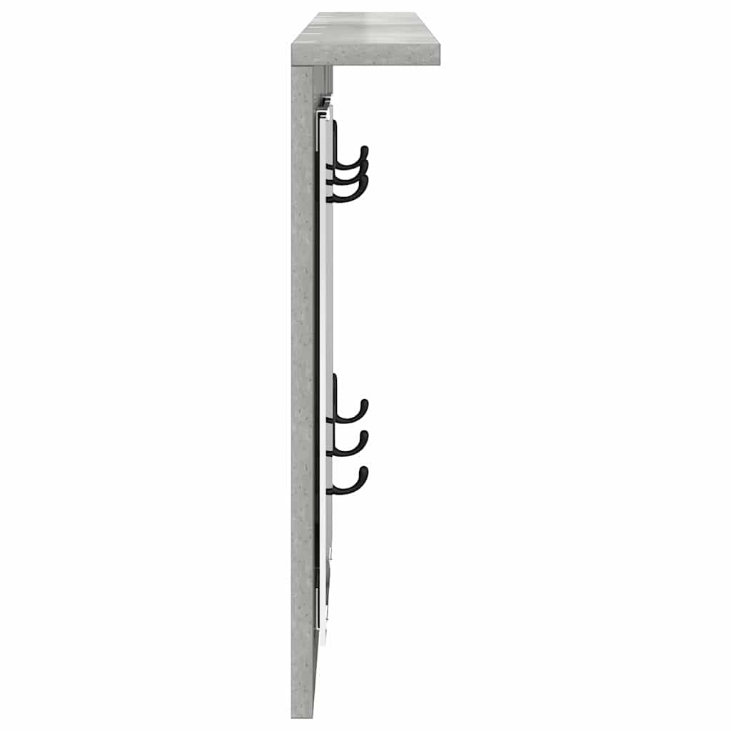 vidaXL Wandmontierter Kleiderständer Betongrau 85 x 10 x 45 cm