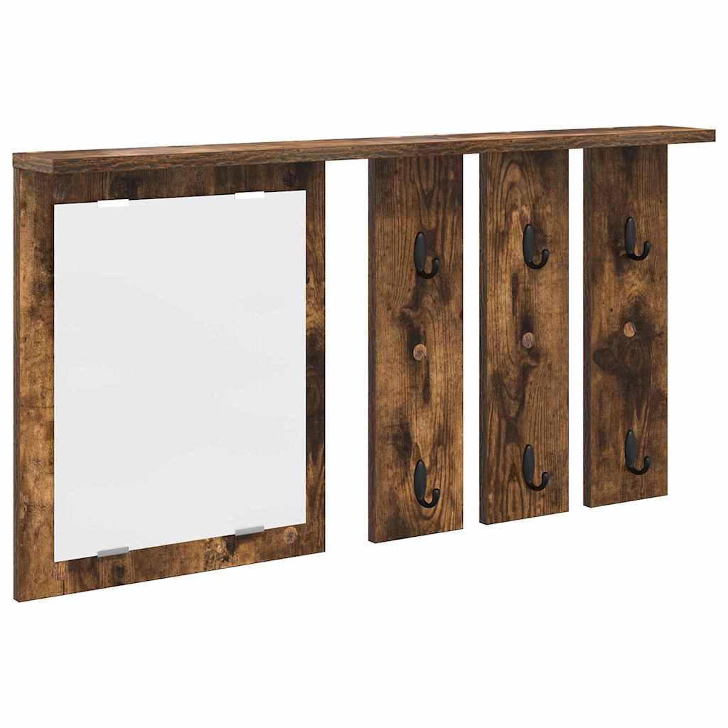 vidaXL Wandmontierter Kleiderständer Räuchereiche 85 x 10 x 45 cm