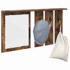 vidaXL Wandmontierter Kleiderständer Räuchereiche 85 x 10 x 45 cm