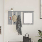 vidaXL Wandmontierter Kleiderständer Grau Sonoma 85 x 10 x 45 cm