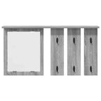 vidaXL Wandmontierter Kleiderständer Grau Sonoma 85 x 10 x 45 cm