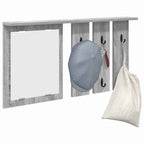 vidaXL Wandmontierter Kleiderständer Grau Sonoma 85 x 10 x 45 cm