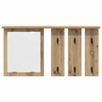 vidaXL Wandmontierter Kleiderständer Artisan-Eiche 85 x 10 x 45 cm