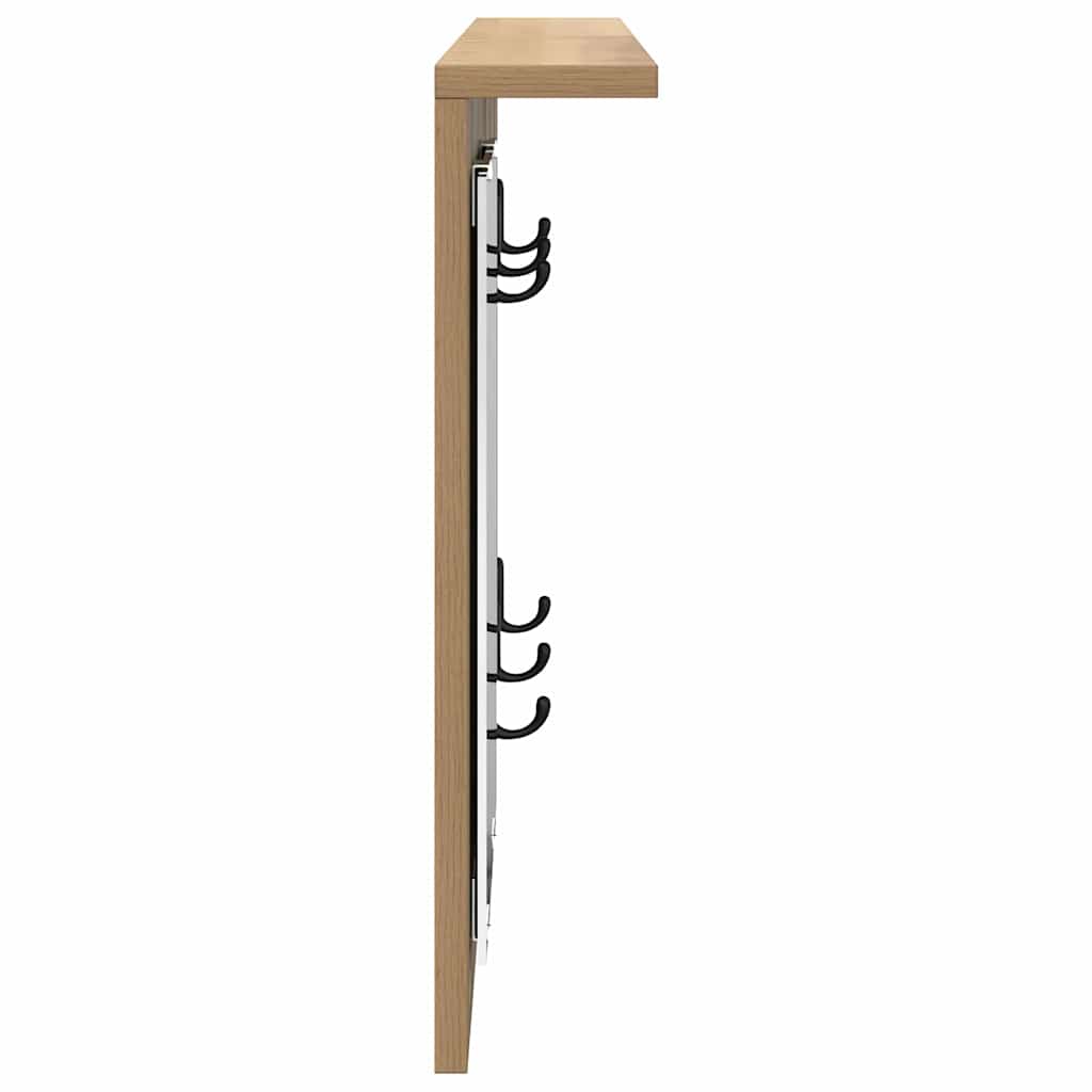 vidaXL Wandmontierter Kleiderständer Artisan-Eiche 85 x 10 x 45 cm