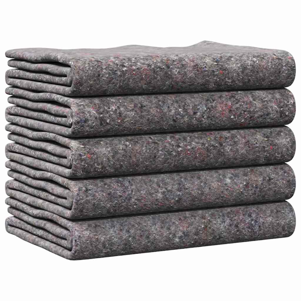 vidaXL Umzugsdecken 5 pcs Grau 150 x 200 cm Stoff