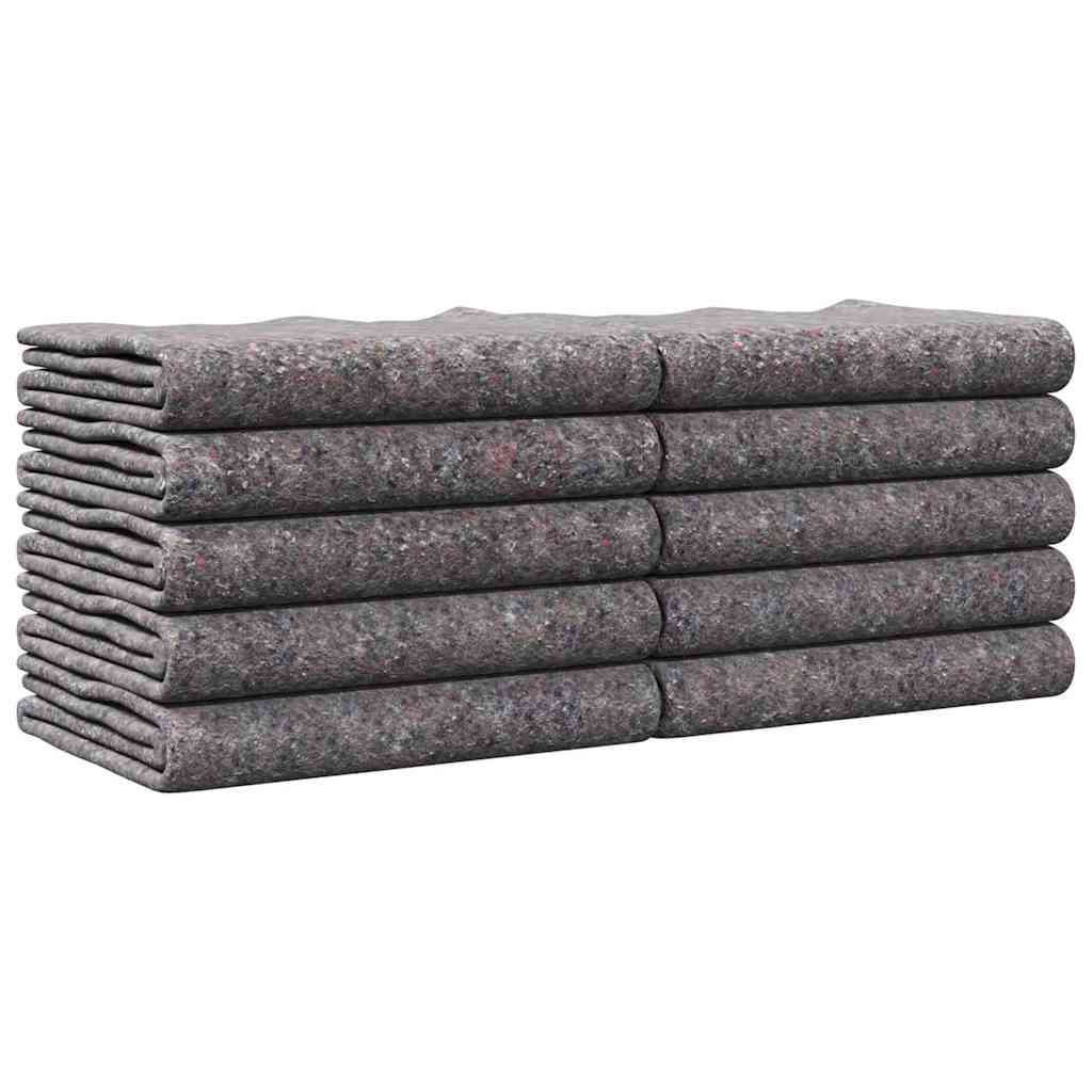 vidaXL Umzugsdecken 10 pcs Grau 150 x 200 cm Stoff