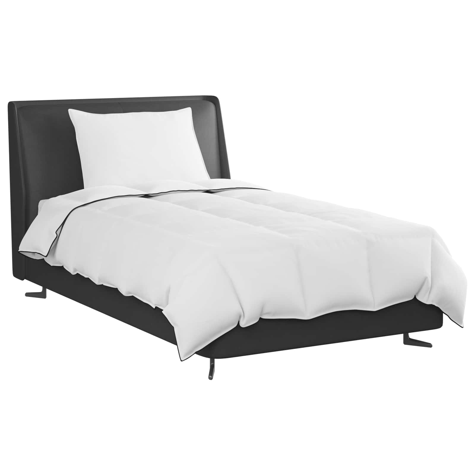 vidaXL Winterbettdecke mit Kissen 2 pcs Weiß Daunenfeder