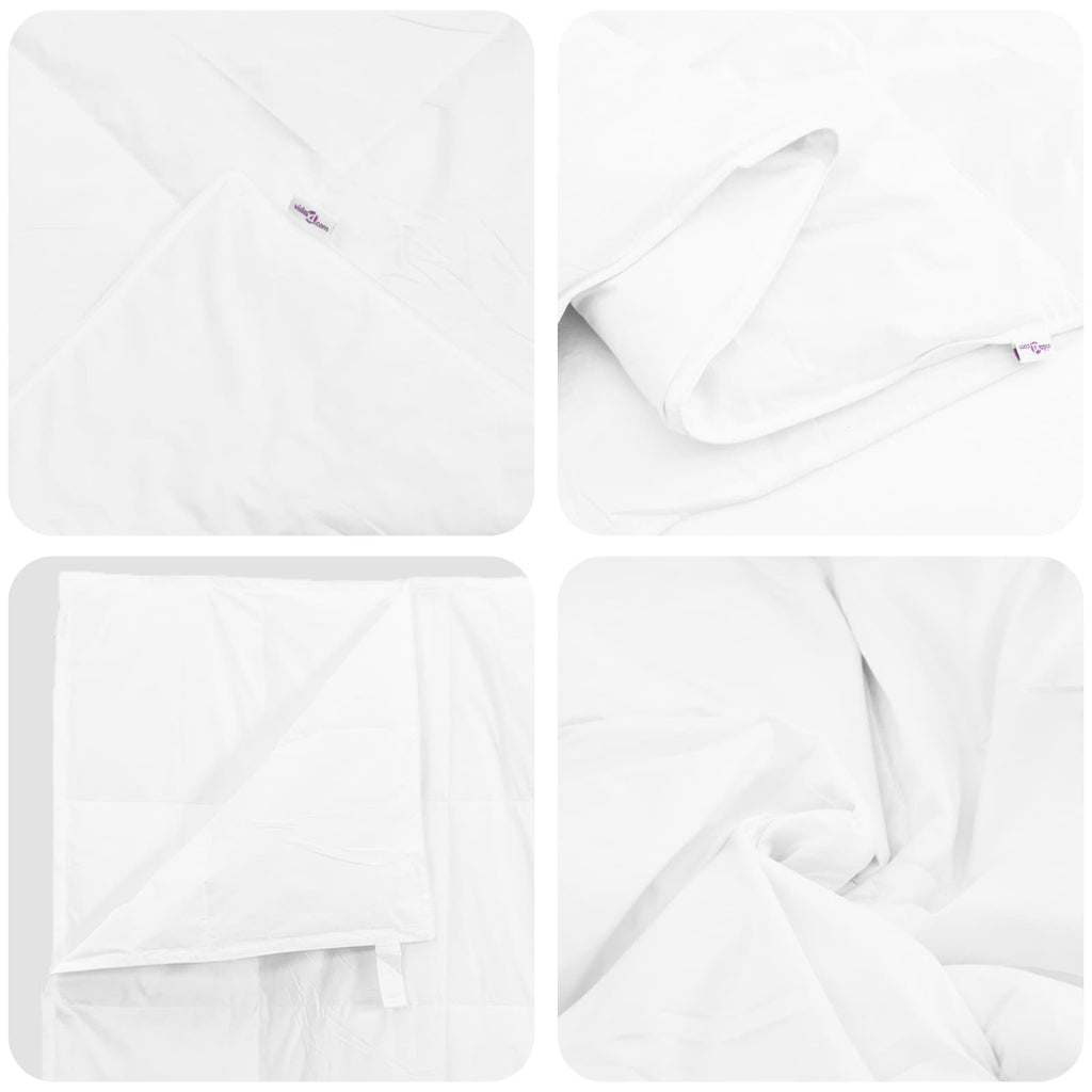vidaXL Sommerdecke mit Kissen 2 pcs Weiß Daunenfeder