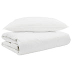vidaXL Sommerdecke mit Kissen 2 pcs Weiß Daunenfeder