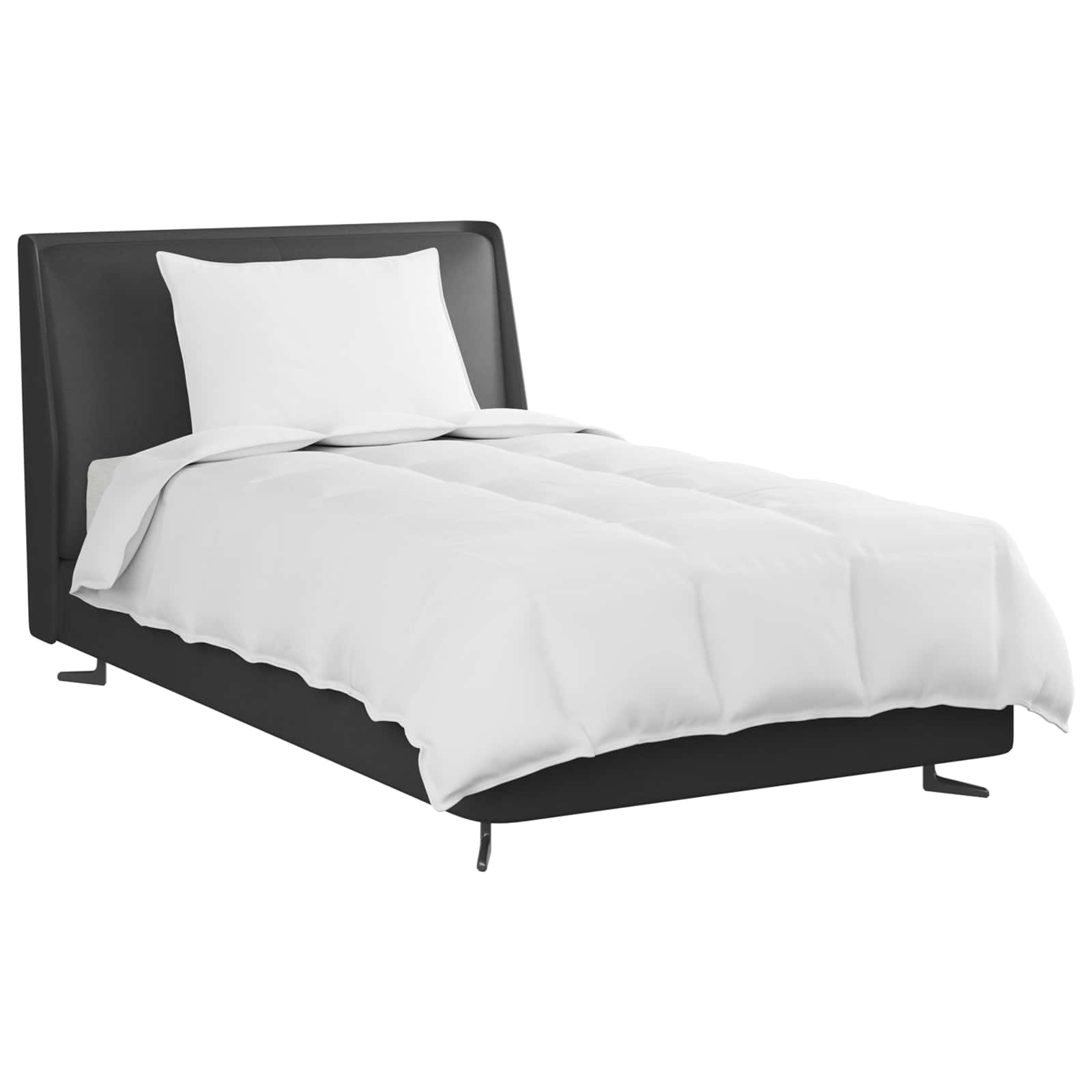 vidaXL 2-in-1 Bettdecke mit Kissen 2 pcs Weiß Daunenfeder