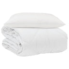 vidaXL Sommerdecke mit Kissen 2 pcs Weiß Mikrofaser