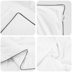 vidaXL Winterbettdecke mit Kissen 3 pcs Weiß Daunenfeder