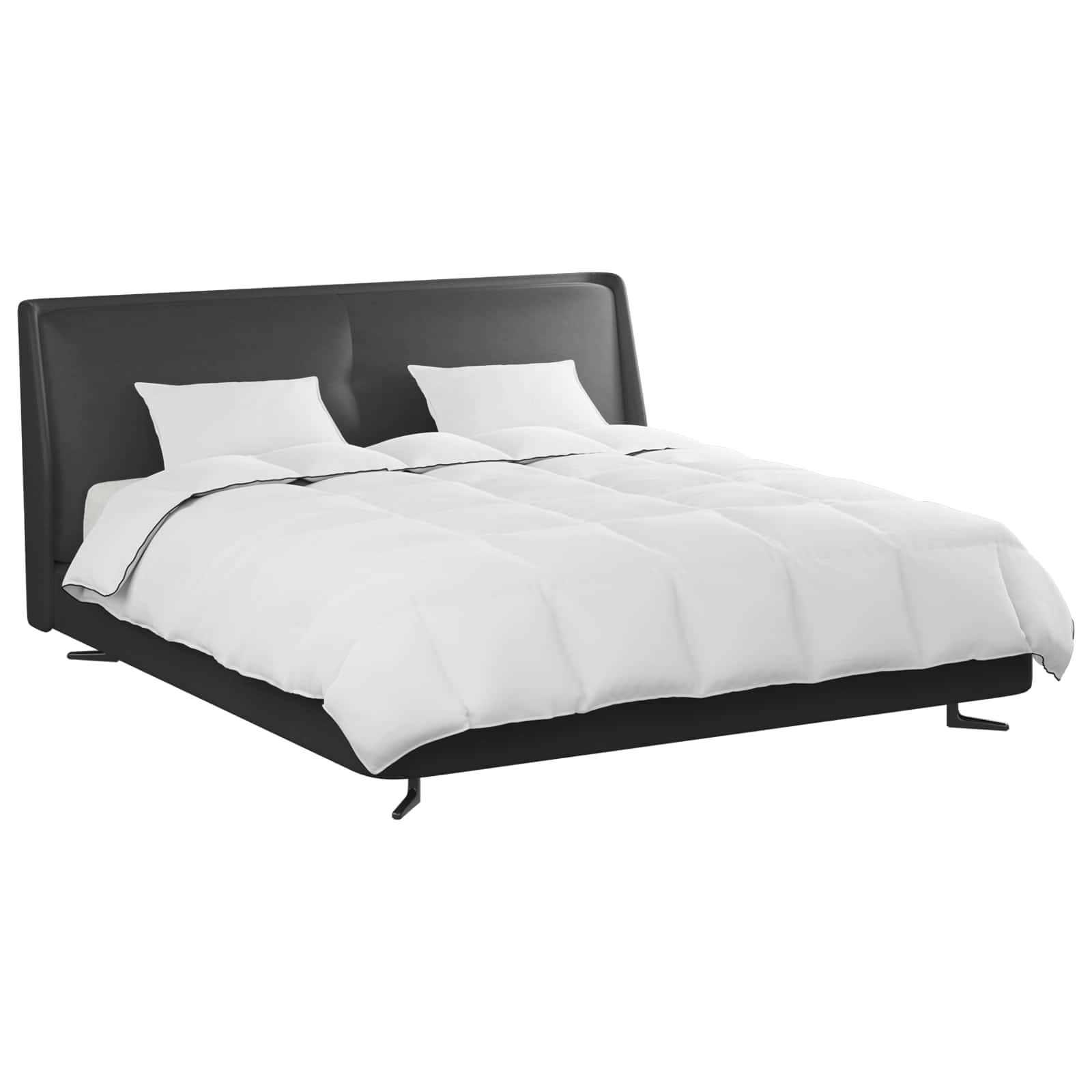 vidaXL Winterbettdecke mit Kissen 3 pcs Weiß Daunenfeder