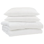 vidaXL Sommerdecke mit Kissen 3 pcs Weiß Mikrofaser