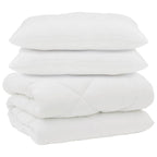 vidaXL Decke mit Kissen 3 pcs Weiß Mikrofaser und Daunenfedern