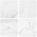 vidaXL Bettdecken Set 3 pcs Weiß Mikrofaser und Daunenfedern