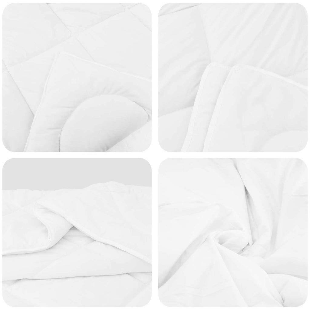 vidaXL Decke mit Kissen mit Kissen 3 pcs Weiß Mikrofaser