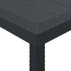 vidaXL Gartentisch Anthrazit 100 x 100 x 73 cm Poly-Rattan