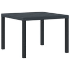 vidaXL Gartentisch Anthrazit 100 x 100 x 73 cm Poly-Rattan