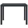 vidaXL Gartentisch Anthrazit 100 x 100 x 73 cm Poly-Rattan
