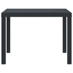 vidaXL Gartentisch Anthrazit 100 x 100 x 73 cm Poly-Rattan