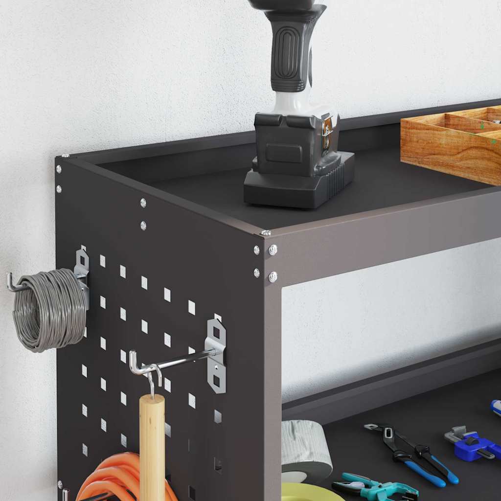 vidaXL Werkzeugwagen Schwarz 75 x 35 x 73 cm Kaltgewalzter Stahl