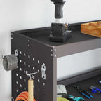 vidaXL Werkzeugwagen Schwarz 75 x 35 x 73 cm Kaltgewalzter Stahl