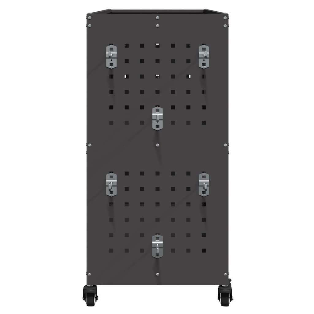 vidaXL Werkzeugwagen Schwarz 75 x 35 x 73 cm Kaltgewalzter Stahl