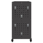 vidaXL Werkzeugwagen Schwarz 75 x 35 x 73 cm Kaltgewalzter Stahl