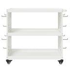 vidaXL Werkzeugwagen Mit Rad Weiß 75 x 35 x 73 cm Kaltgewalzter Stahl