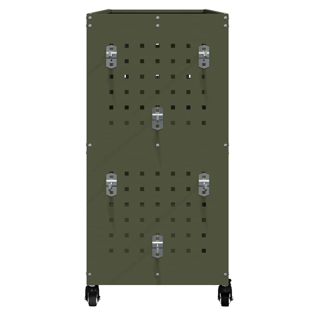 vidaXL Werkzeugwagen Olive Grün 75 x 35 x 73 cm Kaltgewalzter Stahl