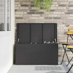 vidaXL Außenlagerbox Schwarz 100 x 50,5 x 50 cm Stahl