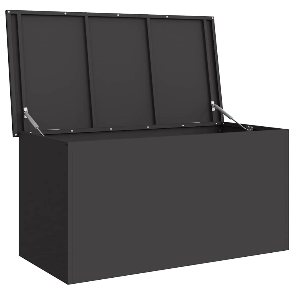 vidaXL Außenlagerbox Schwarz 100 x 50,5 x 50 cm Stahl