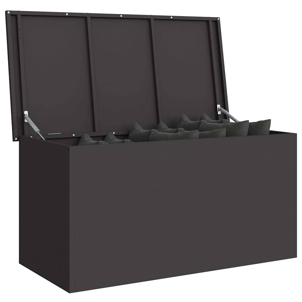 vidaXL Außenlagerbox Schwarz 100 x 50,5 x 50 cm Stahl