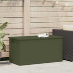 vidaXL Außenlagerbox Olive Grün 100 x 50,5 x 50 cm Stahl