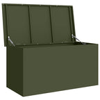 vidaXL Außenlagerbox Olive Grün 100 x 50,5 x 50 cm Stahl