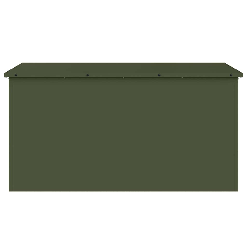 vidaXL Außenlagerbox Olive Grün 100 x 50,5 x 50 cm Stahl
