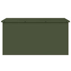 vidaXL Außenlagerbox Olive Grün 100 x 50,5 x 50 cm Stahl