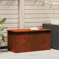vidaXL Außenlagerbox Rostig 100 x 50,5 x 50 cm Stahl