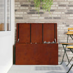 vidaXL Außenlagerbox Rostig 100 x 50,5 x 50 cm Stahl